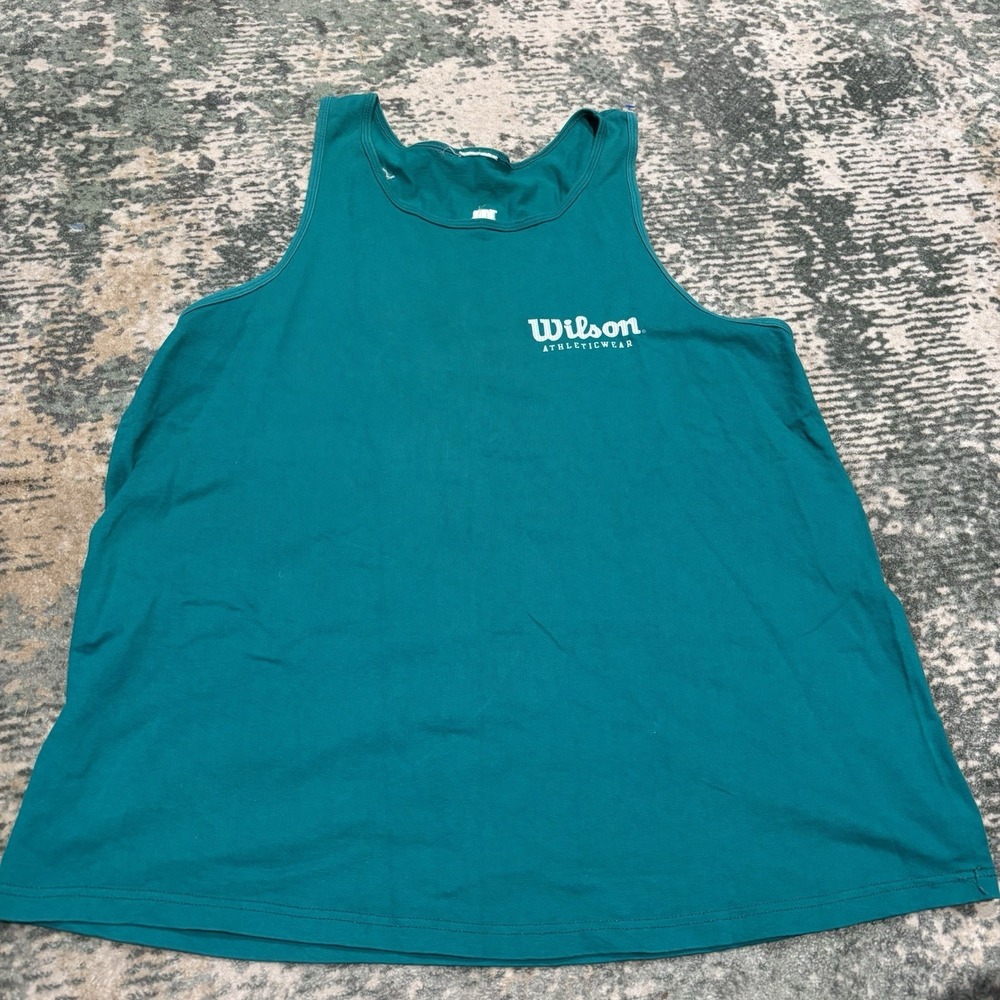 Vintage Men's Wilson Tank Top Teal XL